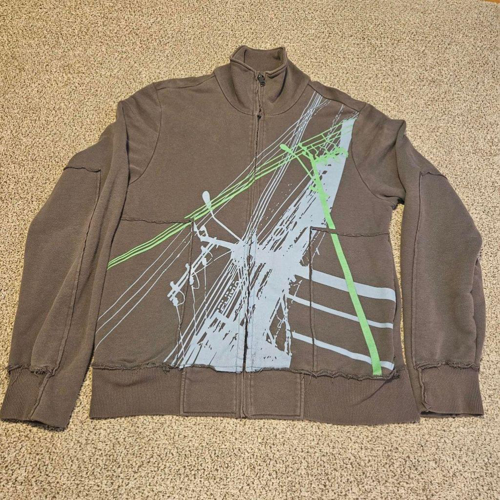 Puma Grey Zippered Sweatshirt XL